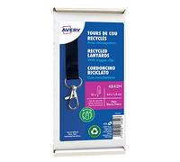 Avery Recycled Lanyard Black with Trigger Clip Pack of 10