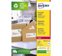 Avery Recycled LR7163-100 Address Labels, 99.1 x 38.1 mm, Permanent, 14 Labels P