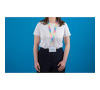 Avery Recycled Rainbow Pre-Printed Lanyard with 2cm Wide Carabiner (Pack 1) - R4828RA-1