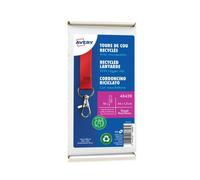 Avery Recycled Lanyard Red with Trigger Clip Pack of 10