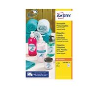Avery Removable Labels 37mm dia 24 Per Sheet White (Pack of 600)