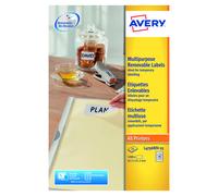 Avery Removable Labels 48 Per Sheet White (Pack of 1200) L4736REV-25