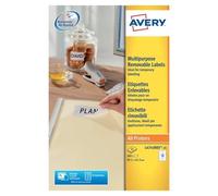 Avery REMOVABLE Labels, Pk of 25 Sheets 300labels 99.1x42.3mm, L4743REV