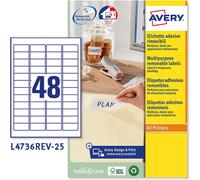 Avery L4736REV-25 White printer label