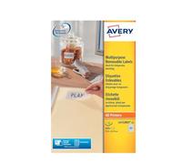 L4732REV25 SelfAdhesive Removable Mini Labels 80 Labels Per A4 Sheet White 356x169 mm