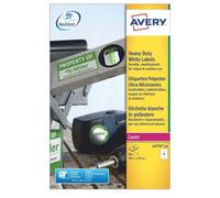 Avery labels L4774-20 Heavy duty durable 4 labels/sheet, 80 total, 20 sheets/pk