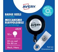 Avery 4829 Extendable Name Badge Reel 80 mm Long - Pack of 10