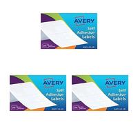 Avery Self Adhesive Address Labels on a Roll, 1 Roll, 250 Labels, White, 89x37 mm Label Size (Pack of 3)