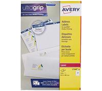Avery Self Adhesive Address Mailing Labels, 21 Labels A4, UltraGrip (L7160-10)