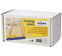 Avery Self Adhesive Franking Labels, Manual Feed, 2 Labels Per Sheet, 1000 Labels, Quickdry(Fl01), White