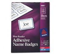 Avery® Self-Adhesive Laser/Inkjet Name Badge Labels Badge,SLFADHSV,LSR,NME,BE (Pack of2)