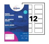 Avery L4782-20 Self Adhesive Name Badges, 240 Per Pack 75 X 40 mm