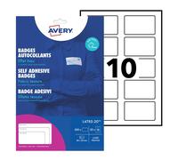 Avery Self-Adhesive Name Badges, 80x50mm, 200 Labels/Pack (L4785-20)