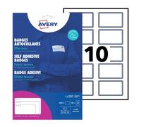 Avery labels L4787-20 Blue border adhesive name badges 10/sht, 20 sht/pk 200 tot