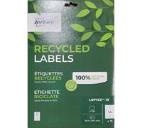 Avery Self Adhesive Recycled Address Mailing Labels, Laser Printers, 14 Labels P