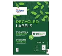 Avery Printable, Customisable Recycled Parcel Shipping Labels, Laser Printers, 1 Label Per A4 Sheet, 100 Labels, QuickPEEL (LR7167) White, 199.6 x 289.1 mm