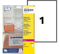 Avery Self Adhesive Waterproof Parcel Mailing Labels, Laser Printers, 1 Labels p
