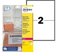 Avery Self Adhesive Waterproof Parcel Mailing Labels, Laser Printers, 2 Labels p