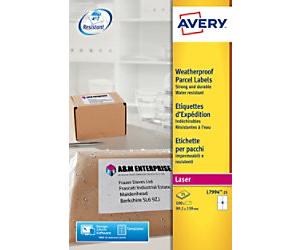 Avery Shipping Labels L7994-25 adhesive A4 White 99.1 x 139 mm 25 Sheets of 4 Labels