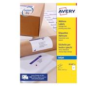 Avery Printable, customisable Parcel Shipping Labels, Inkjet Printers, 2 Labels Per A4 Sheet, 50 labels, QuickDRY (8168), white
