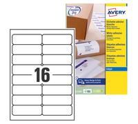 Avery Smudge Free, Printable, Multi Purpose Labels, Quickdry, 99.1 x 33.9 mm,...