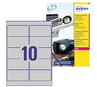 Avery L6012-20 self-adhesive label Rounded rectangle Permanent Silver 200 pc(s)