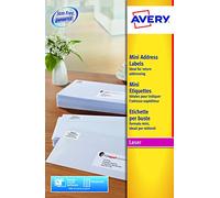 Avery Spain L7654-100 Box of 4000 White Labels 45.7 x 25.4 mm for Laser