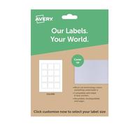 Avery Square Coverup Labels, A4 Printable Sticker Sheets for Laser or Inkjet Printers - Custom & Personalised Product, Candle & Packaging Labelling