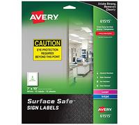 Avery Surface Safe Sign Labels, 7" x 10", Removable Adhesive, Water & Chemical Resistant, Pack of 15 Wall Decals (61515)