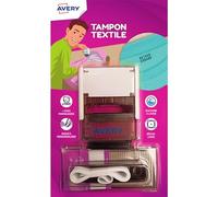 AVERY - Tampon Textile Vêtements Personnalisable - 288 Caractères - Durable au Lavage