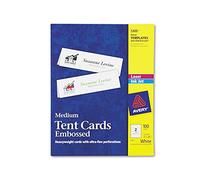 Avery® - Tent Cards, White, 2 1/2 x 8 1/2, 2 Cards/Sheet, 100 Cards/Box - Sold As 1 Box - Create custom tent cards on your laser or inkjet printer.