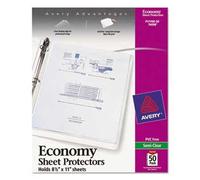 Avery Top-Load Sheet Protector, Economy Gauge, Letter, Semi-Clear, 50/Box