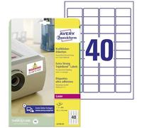 Avery L6140-20 Extra-Strong Adhesive TripleBond Labels, 40 Labels Per A4 Sheet
