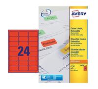 Avery TS-190099 L6034-20 Label, Red, Pack of 480
