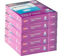 Avery Two Pocket Folders, Holds up to 40 Sheets, Business Card Slot, Case Pack of 125 Light Blue Folders (47986)