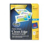 Avery® Two-Side Clean Edge Printable Business Cards CARD,IJ BUS 1000BX,WE (Pack of2)