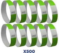 Avery Tyvek Paper Wristbands TYVGN-50 - Green Tear-Proof - Ideal for Events