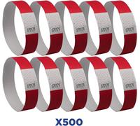 Avery Tyvek Wristbands, Red, 19mm, Waterproof, Tear-Proof, 500 Pack (TYVRD-50)