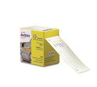 Avery UK 98 x 40 mm Food Traceability Removable Pre-Printed Label - White (Pack of 300)