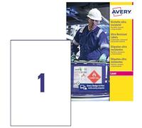Avery Ultra Resistant Labels 210 x 297 mm Permanent 1 Label Per Sheet