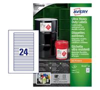 Avery B7170-50 Extra Strong Adhesive, Ultra Heavy Duty Industrial Waterproof GHS Labels, 24 Labels Per A4 Sheet