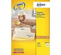 AVERY - UltraGrip 2400 Labels - Customisable and Printable - 50 x 50 mm - Laser, Inkjet, Photocopier - (3485-100)