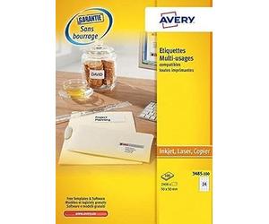 AVERY - UltraGrip 2400 Labels - Customisable and Printable - 50 x 50 mm - Laser, Inkjet, Photocopier - (3485-100)