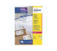 Avery Ultragrip Laser Address Labels QuickPEEL 63.5x38.1mm 21 Per Sheet Wht (Pack of 2100) L7160-100