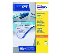 Avery 3427 Printable Multipurpose Labels, All Printers, 8 Labels per A4 Sheet, Blank White a4 Printer Sticker Sheet