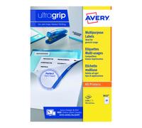 Avery Ultragrip Multipurpose Labels 70x42.3mm 21 Per Sheet White (Pack of 2100)