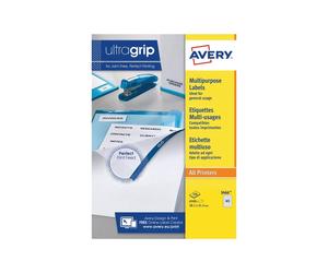 Avery Ultragrip Multipurpose Labels 38.1x21.2mm 65 Per Sheet White (Pack of 6500