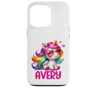 Avery Unicorn Name Personalized Design Case for iPhone 13 Pro