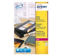 Avery Handwritable Laser Media Labels L7674-25 – Video Spine/Data 145x17mm, 16 per A4 Sheet White