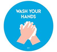 Avery Wash Your Hands Sign Ø275mm, 2 self-Adhesive Posters Per Pack